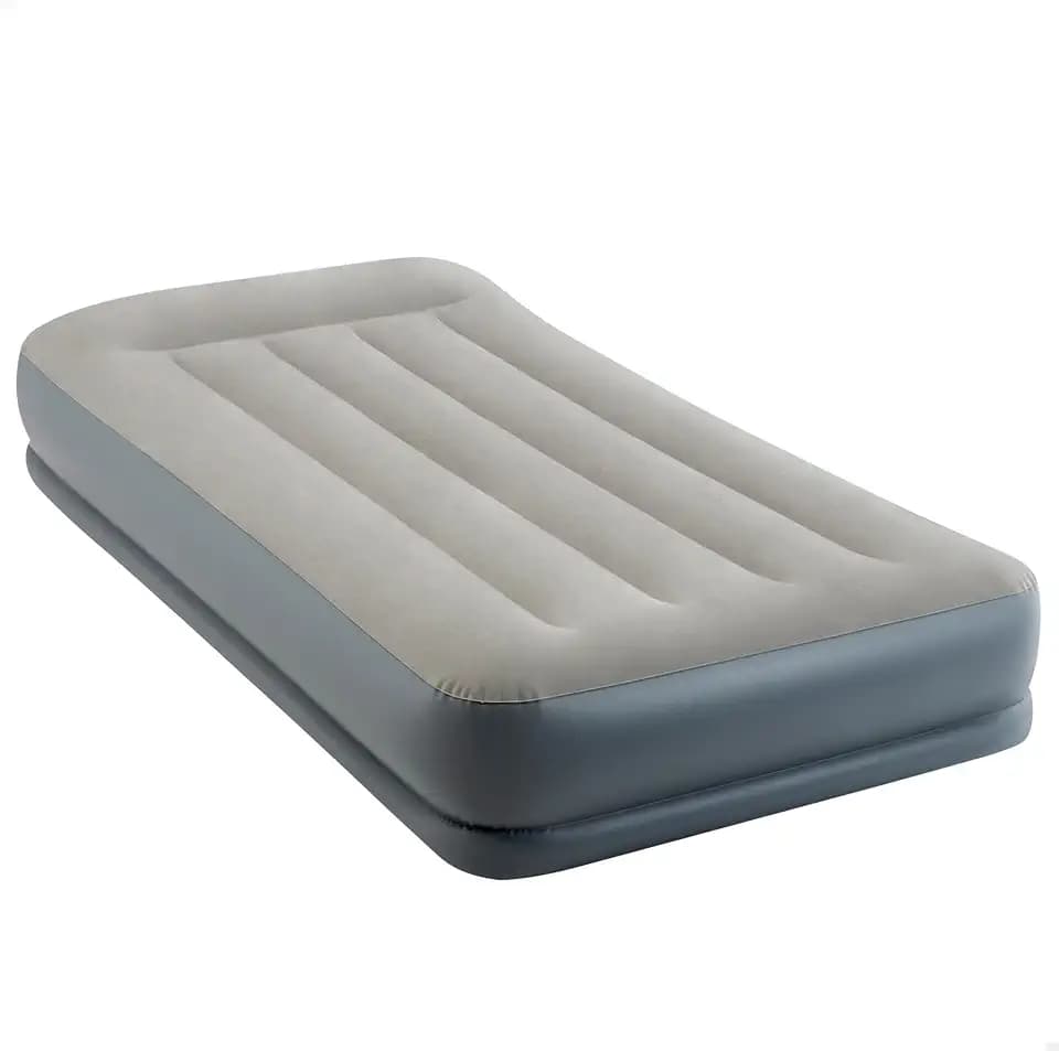 Intex Doppel-Kissenstütze, mittelhohes Luftbett mit Fiber-Tech RP, aufgeblasene Größe: 99 cm x 191 cm x 30 cm (64116ND)