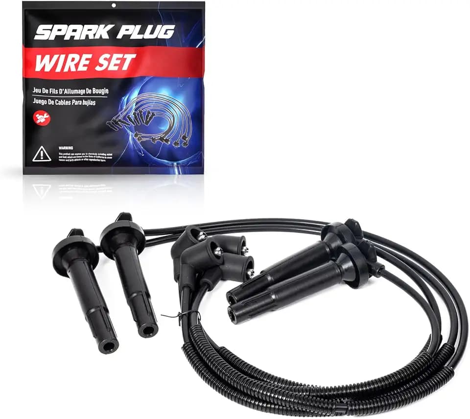ENA Spark Plug Wire Set Compatible with Saab Subaru 9-2X Forester Impreza Legacy Outback H4 2.5L 2005 2006 2007 2008 2009 2010 2011 Replcement for S428383 S4-28383 4733 9242064 27590 55504