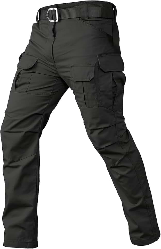 CARWORNIC Gear Men's Tactical Cargo Pants Waterpoof Lightweight Rip Stop EDC Military Combat Trousers