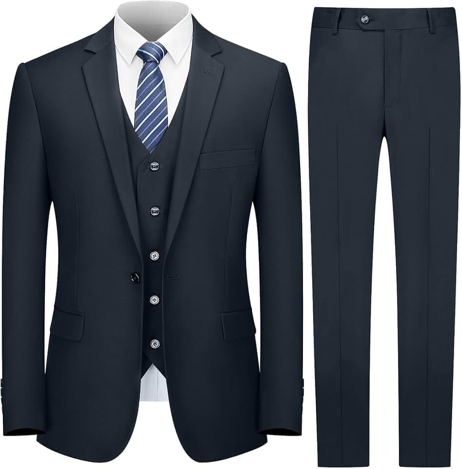 Cooper & Nelson Herren Cooper & Nelson 3-teilige Anzüge für Herren Tuxedo-Armlehne