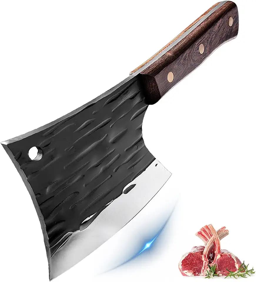 Omesio Küchenbeil für Knochen Hackbeil Knochenbeil Hackmesser Knochenmesser Knochensäge Kochmesser, Zum Hacken Knochen