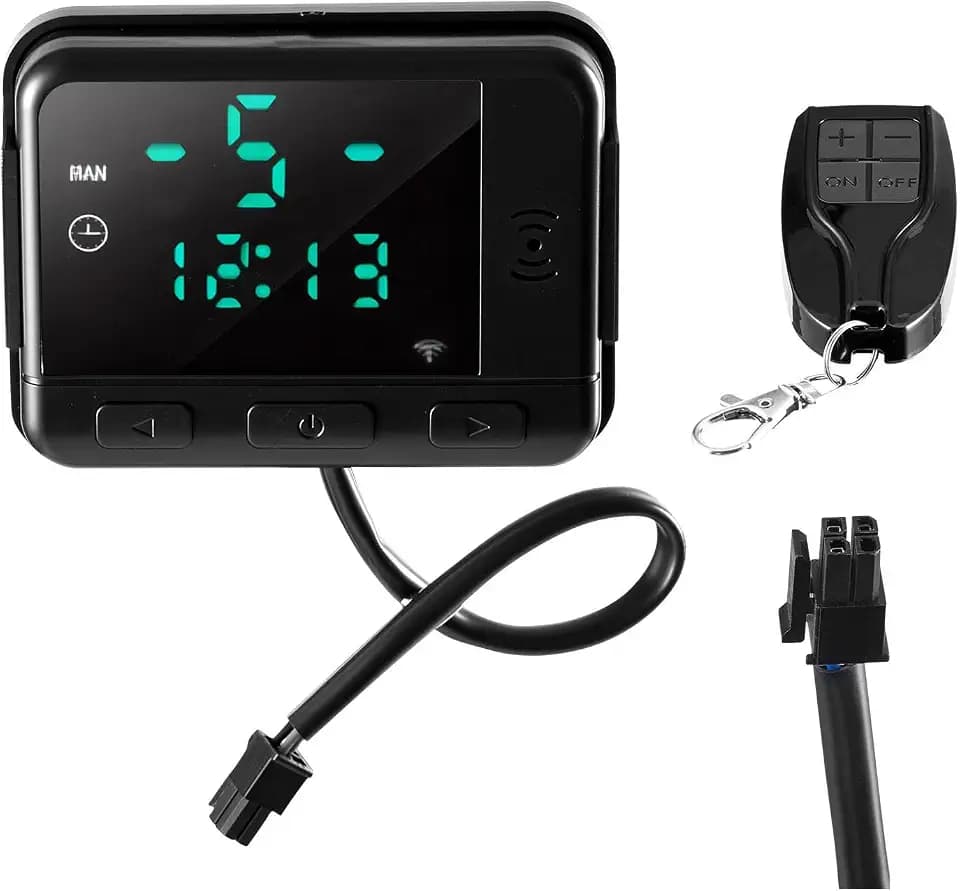 VEVOR Diesel Air Heater Controller, DC5V Universal Diesel Air Heater Controller Thermostat Switch, Parking Heaters Controllers with LCD Display and Remote Control, Fits for 2KW/5KW/8KW Diesels Heaters