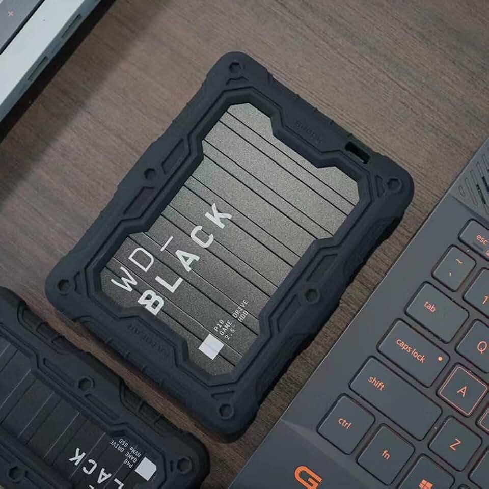 FATBEAR Tactical Military Rugged Shockproof Armor Protective Skin Case Cover for Western Digital WD Black P10 2TB 4TB 5TB 6TB Mobile Hard Drive (for P10 6TB)