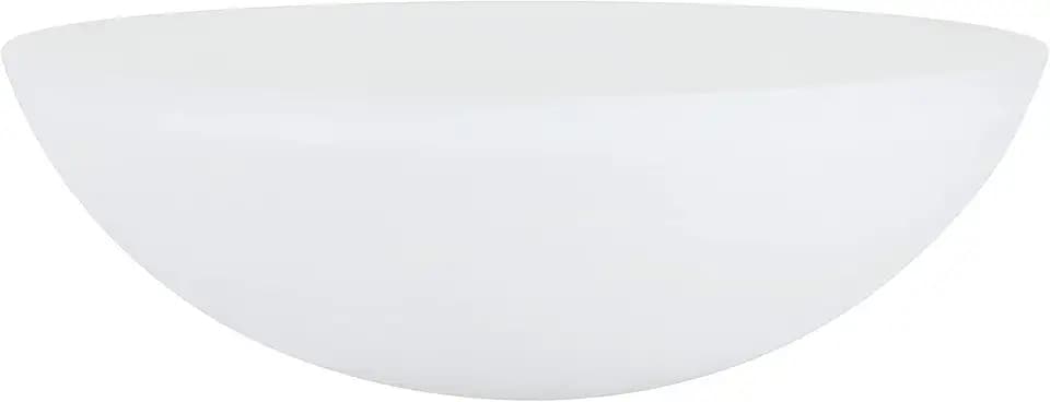 Aspen Creative Frosted 23098-01A Transitional Style Replacement Torchiere Glass Shade, 1-5/8" Fitter Size x 5-3/8" Height x 15-5/8" Diameter