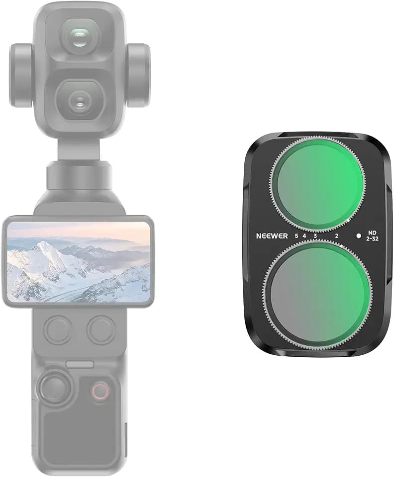NEEWER V ND Filter Kompatibel mit DJI Osmo Pocket 4P Xtra Muse 2 Pro, black