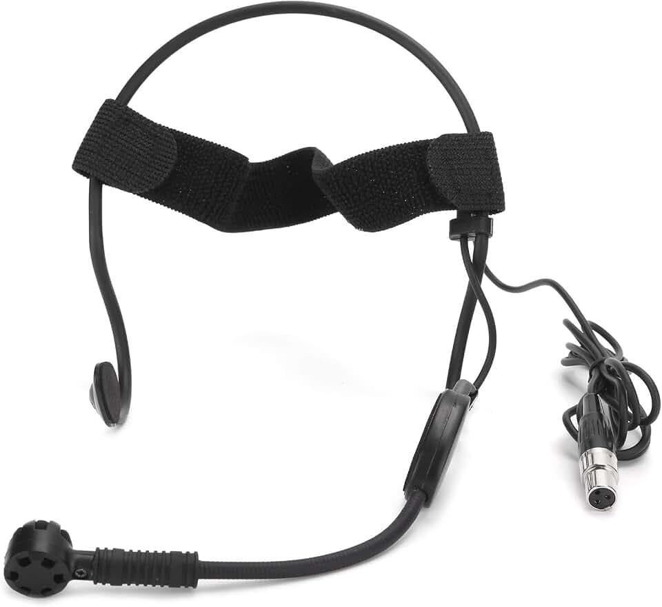 Cuifati Stirnbandmikrofon, tragbares Headset-Mikrofon 3-poliges Kopfband Professionelles Mikrofon-Kondensatormikrofon, geeignet für Bühnenperformance Performance Dancing Singing