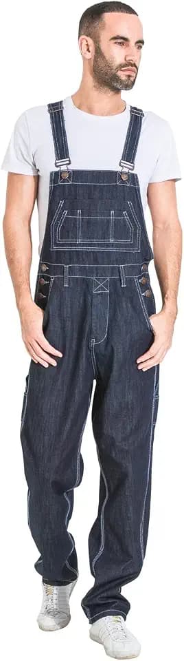 G8 One Latzhose, Lose Passform - Dunkelblau billige LatzJeans Herren Jeanslatzhose MENSVALUEDARKBLUE, W44, Blau