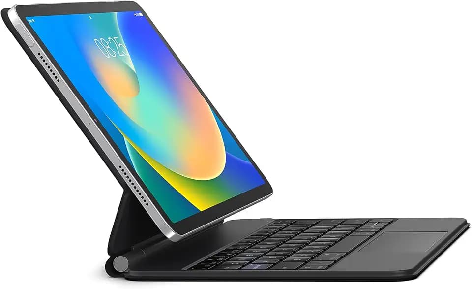 runelk Keyboard Case for iPad 10th Generation 2022 & 11th (A16, 2025) – Magic-Style Keyboard with Multi-Touch Trackpad – Floating Cantilever Stand – Magnetic Case for iPad 10.9 inch 10th / 11th Gen.