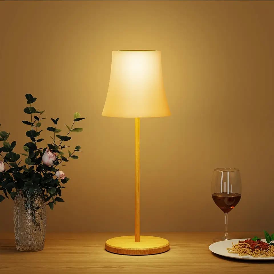 Suright LED Tischlampe Kabellos, Akku Tischleuchte mit 3 Farbmodi & RGB