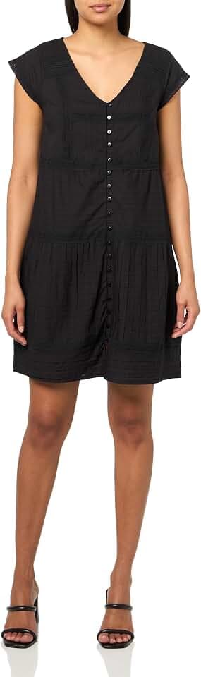 Lucky Brand Women's Button Front Lace Mini Dress