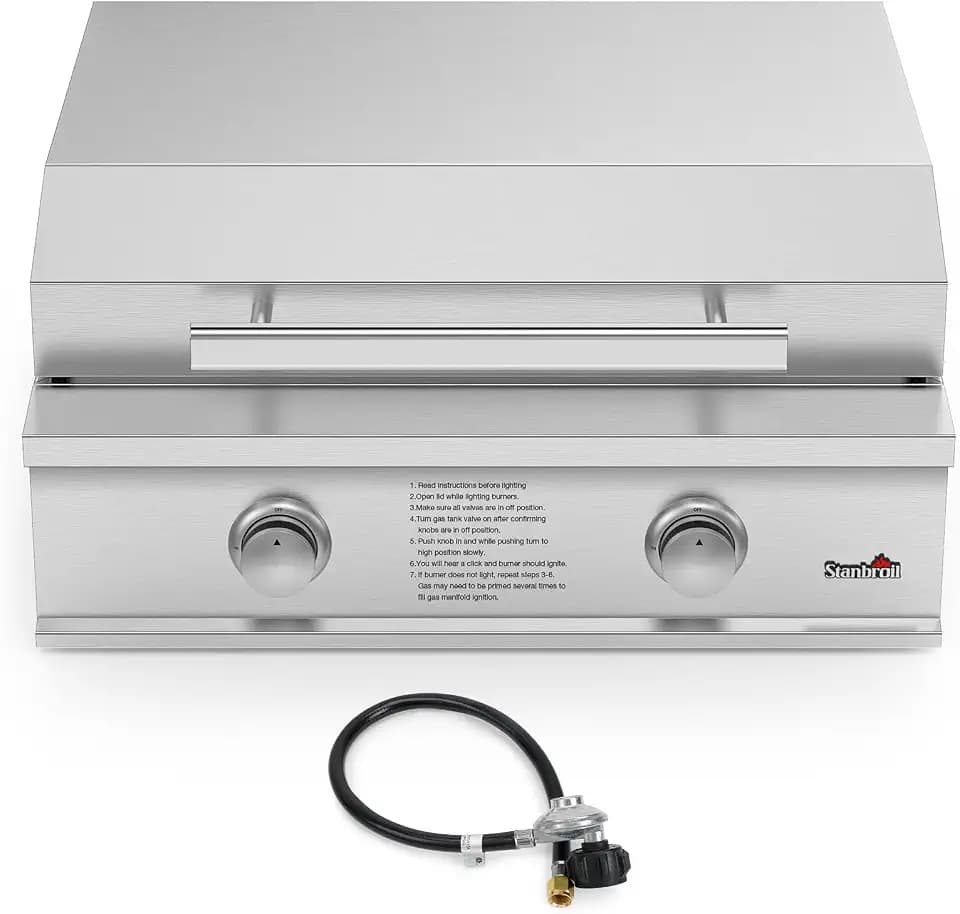 Stanbroil 28-Inch Built-In Gas Griddle for Outdoor Kitchen, Liquid Propane