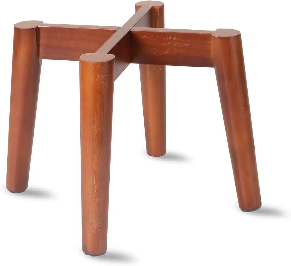 Ilyapa Mid Century Modern Indoor Plant Stand, 8 x 12 Inch - Walnut