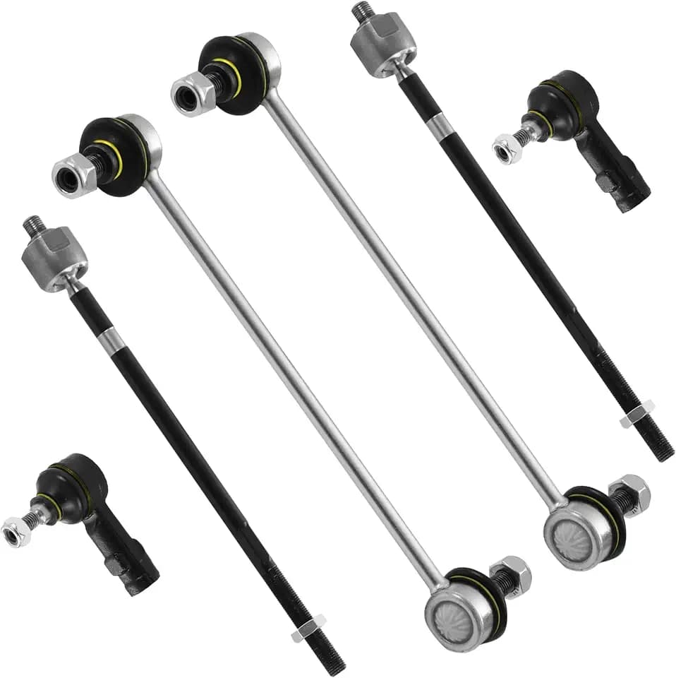 Front End Suspension Kit Compatible With Ford Focus 2.0L 2.3L 2.5L Tie Rods Inner and Outer Complete Kit, Automotive Replacement Tie Rod and Sway Bar