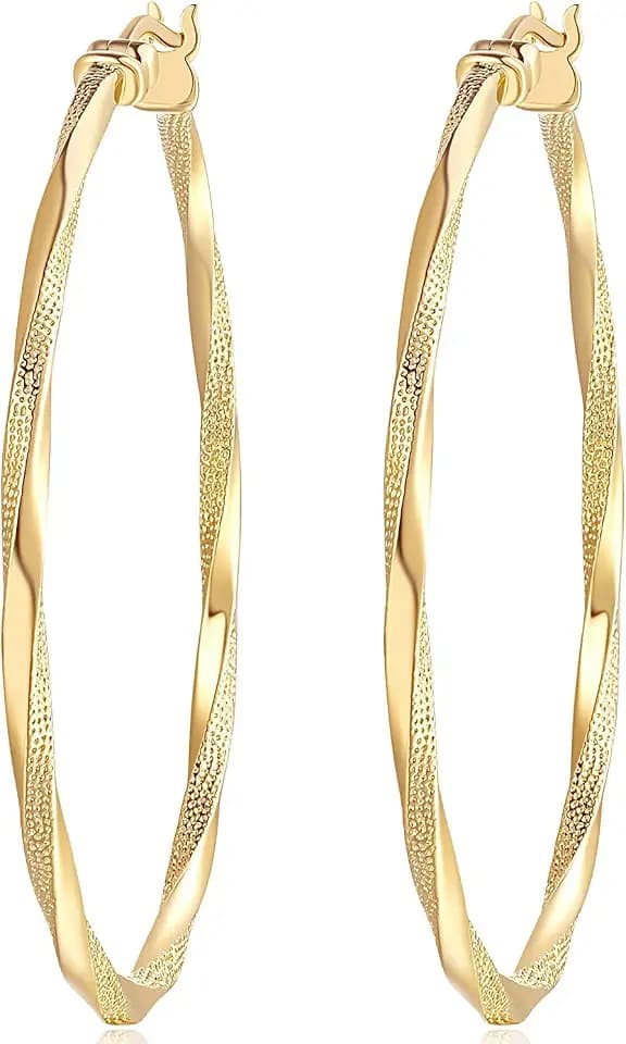 14K Gold Hoop Earring for Women Earrings Gold Hoops
