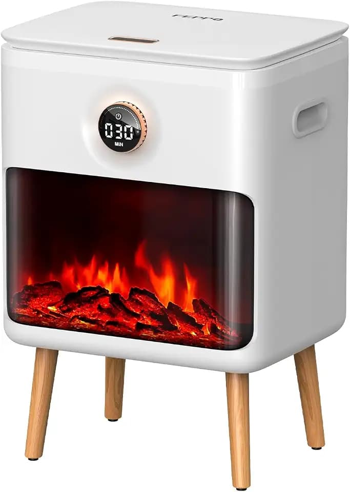 FEPPO Handtuchwärmer, 23L große Kapazität Luxus Handtuchwärmer für Badezimmer mit HearthGlow-Display, Rotary Timer Control & LED Countdown, passt 2 große Handtücher, Bademäntel, Decken, Pyjamas