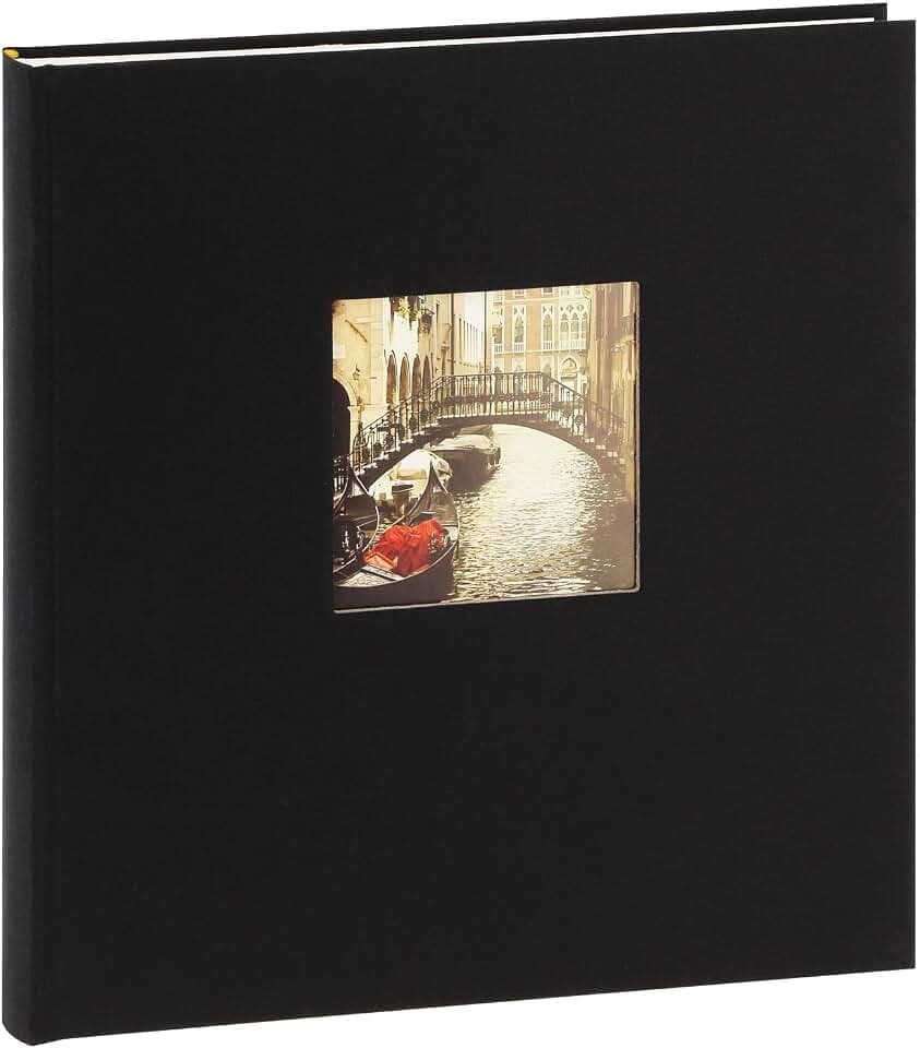 goldbuch 27897 Fotoalbum Bella Vista Schwarz, Leinen Fotobuch 30 x 31 x 4cm