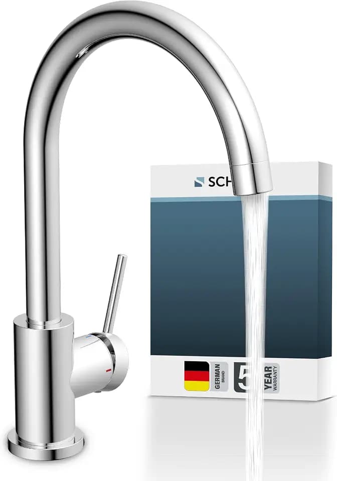 SCHÜTTE 79116 Küchenarmatur Cornwall, Chrom, Spültischarmatur Küchenspüle