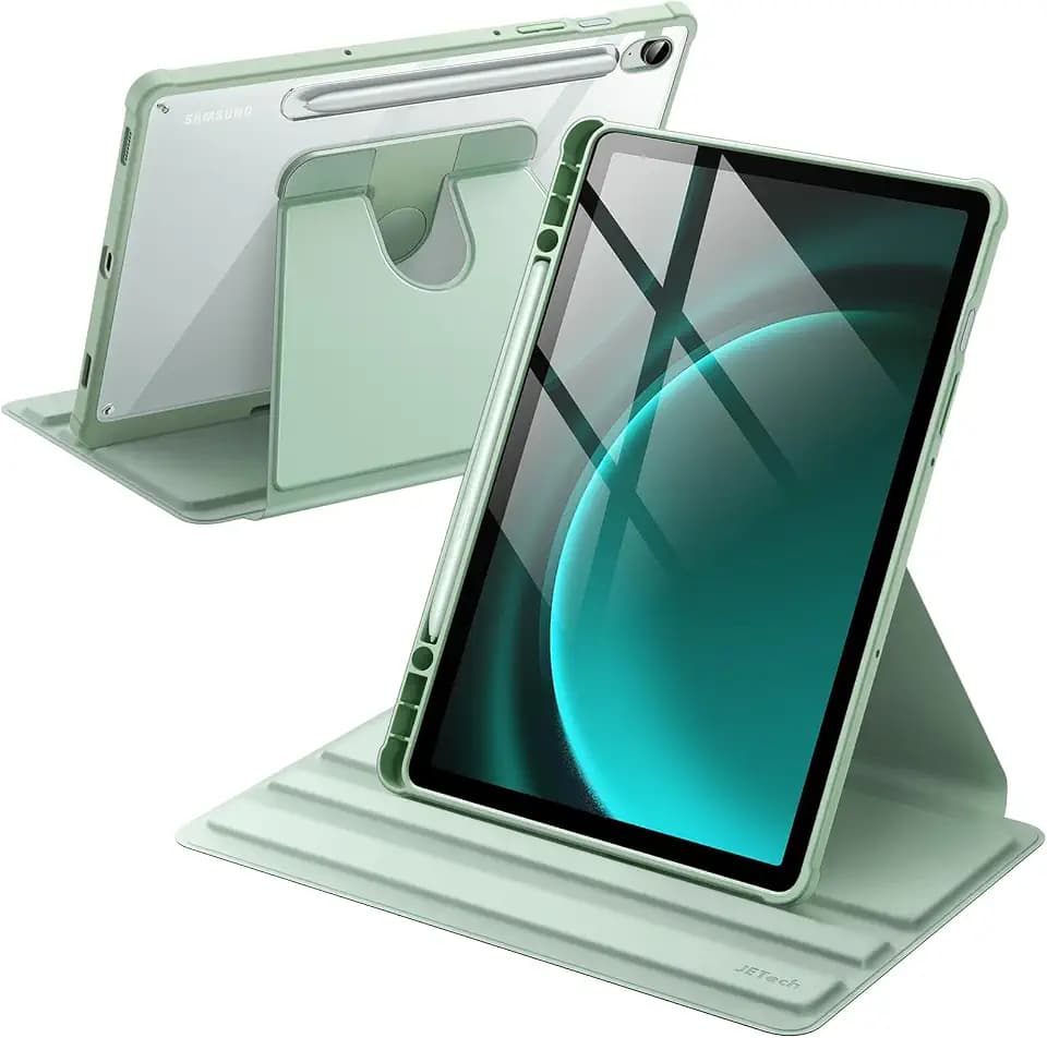 JETech 360° Rotating Case for Galaxy Tab S10 Lite/S10 FE/S9 FE/S9, Mint