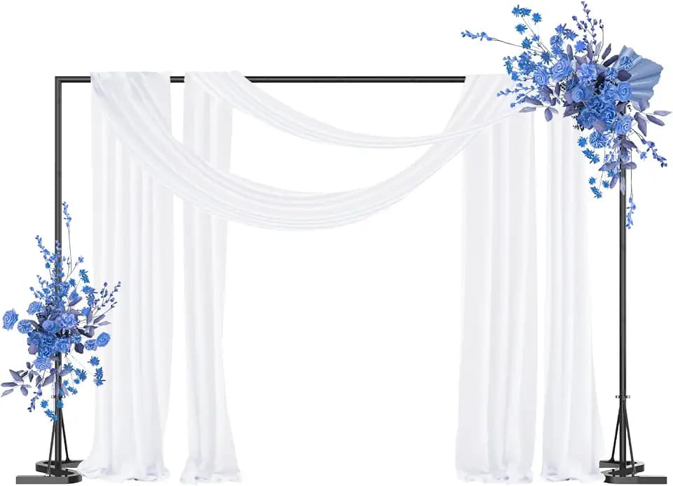 Background Stand Kit, Metal Square Photo Backdrop Stand for Party, Black