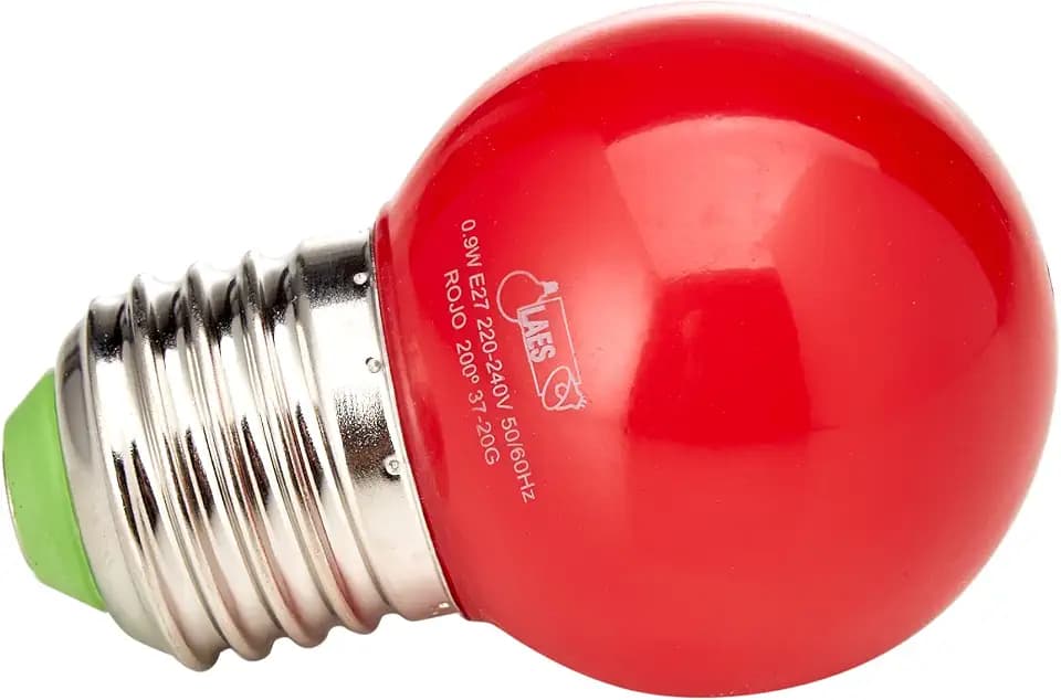 LAES Kugel Dekorative LED Lampe, E27, 9d-1 W, Rot, 45 x 72 mm