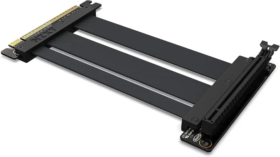 NZXT PCIe 4.0x16 Riser Cable - AB-RC200-B1 - Flexible and Shielded Riser Cable - High-Speed Performance - 200mm Length