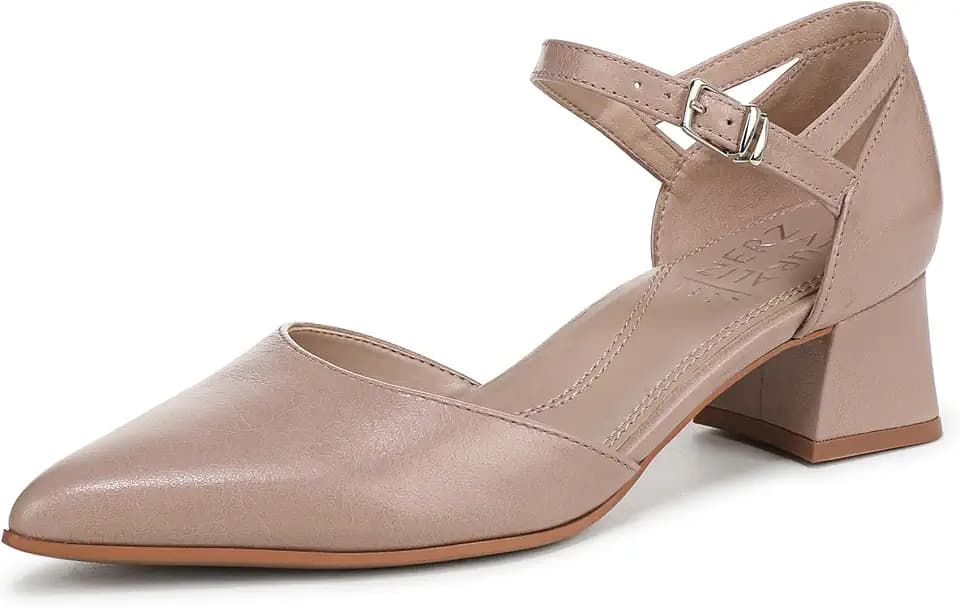 Naturalizer Women's Maddox Block Heel Buckle Closure Strappy Pump