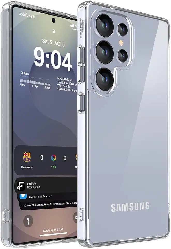 DEERLAMN Clear Phone Case for Samsung Galaxy S26 Ultra, Transparent Anti-Scratch Non-Yellowing Ultra Slim Fit Shockproof Drop Protection Phone Cover