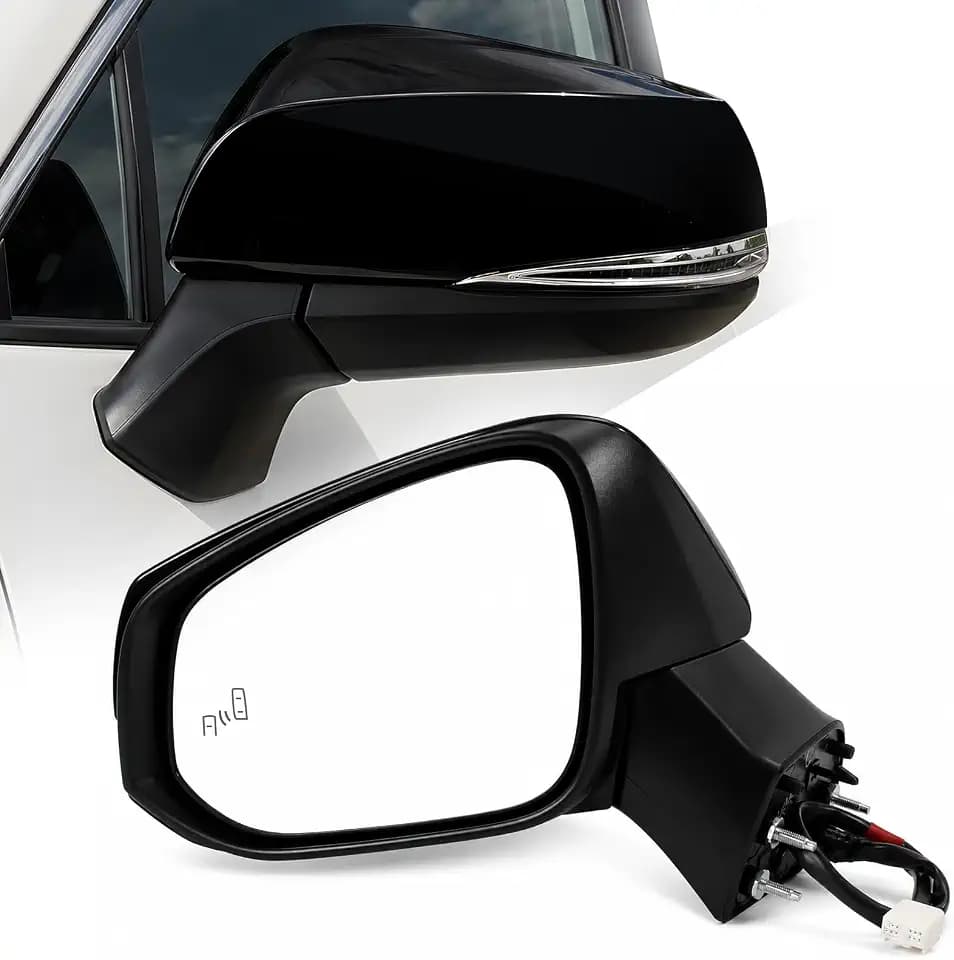 Left Driver Side Mirror Replacement Fit for 2019-2024 Toyota Rav4 8 Pins