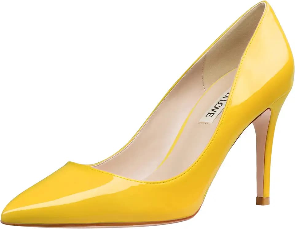 JOY IN LOVE Women's Pumps 3.5" Pointed Toe High Heels