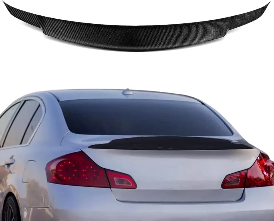 SCITOO Carbon Fiber Rear Trunk Spoiler Wing Fit for INFINITI
