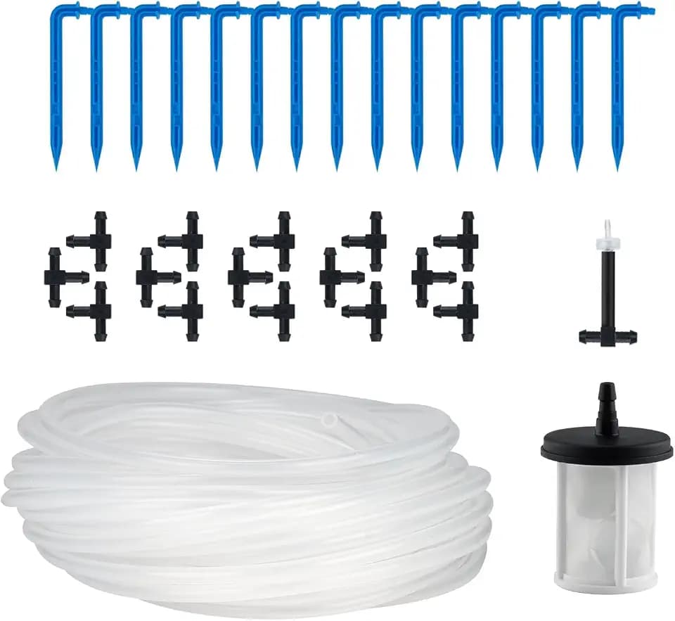 Automatic Plant Waterer Replacement Kit for 15 Potted Plants, Accessories Expansion Set for Auto Drip Irrigation Programmable Self Watering Timer Devices