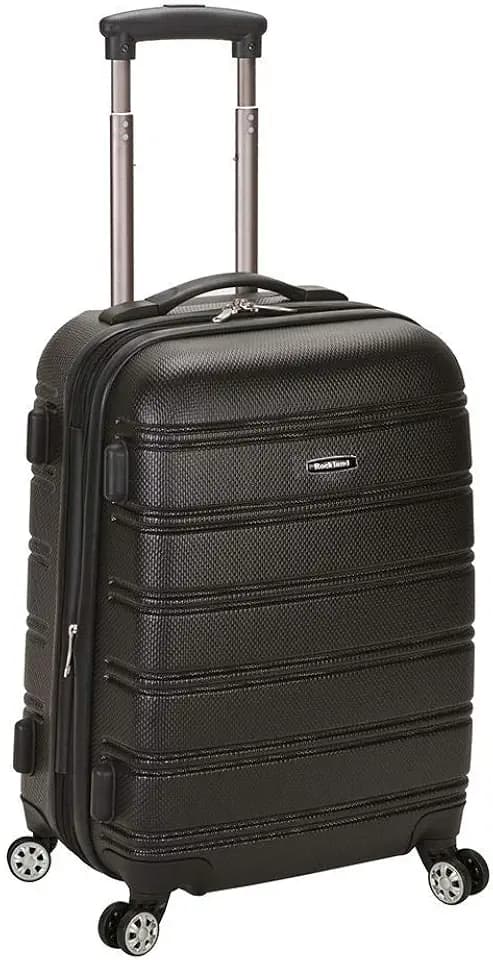 Rockland Melbourne Hardside Expandable Spinner Wheel Luggage, Carry-On 20", Black