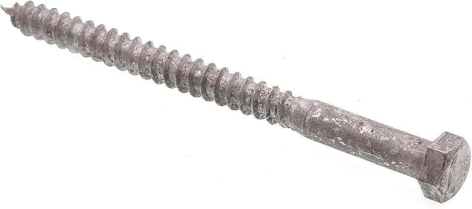 Prime-Line 9056505 Hex Lag Screws, 3/8 in. X 5 in., A307 Grade A Hot Dip Galvanized Steel (50 Pack)