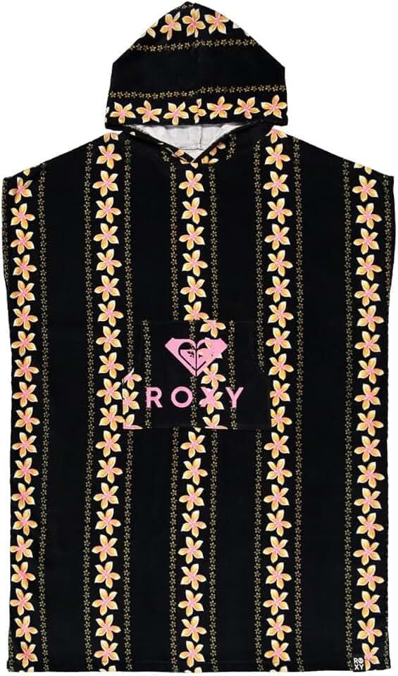 Roxy Stay Magical Printed - Poncho Handtuch - Frauen - One Size - Schwarz.