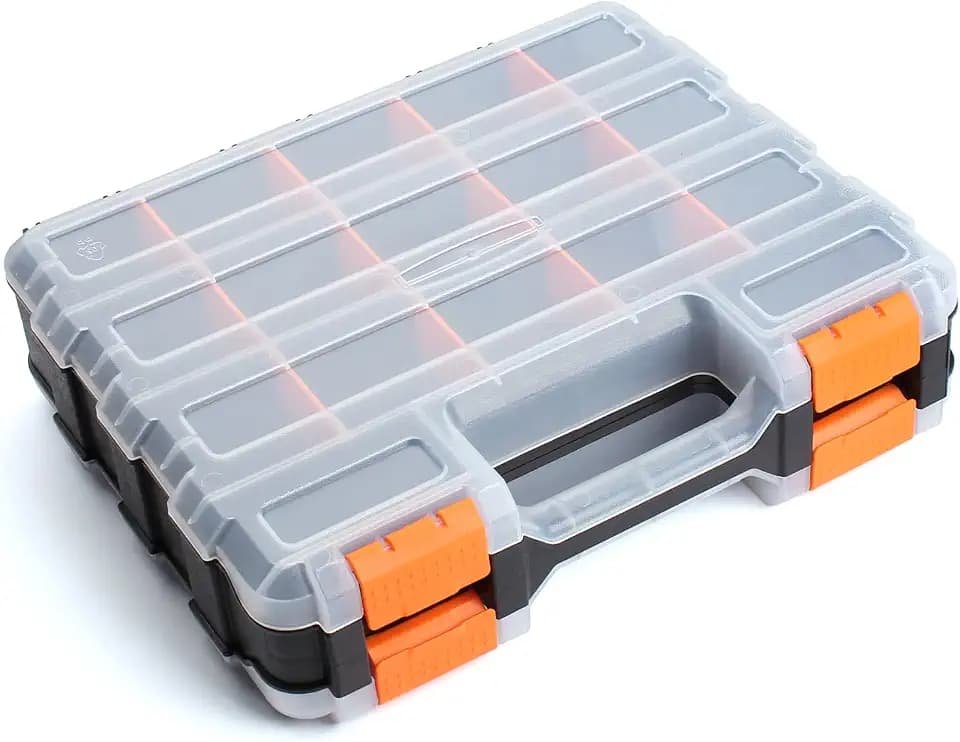 Double Side Small Parts Organizer Hardware Storage for Screws Nuts