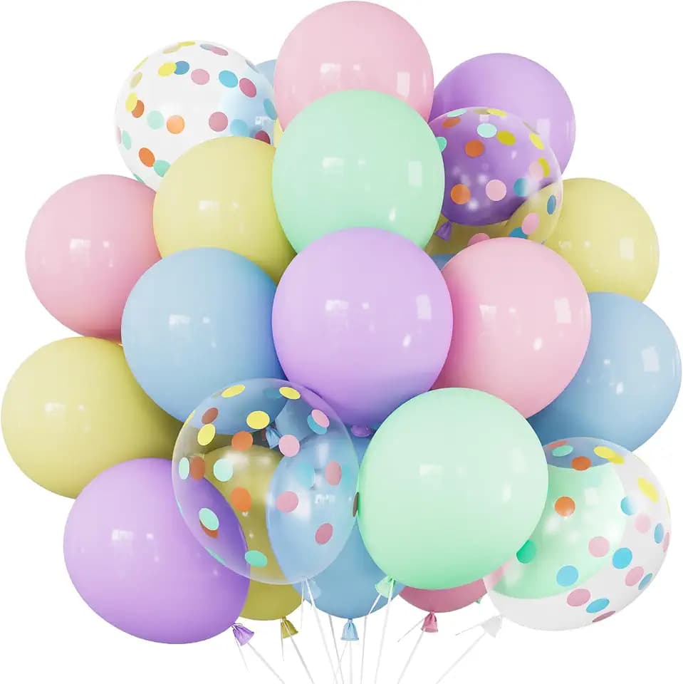 Pastel Balloons, Pastel Rainbow Balloons, Polka Dot Balloons