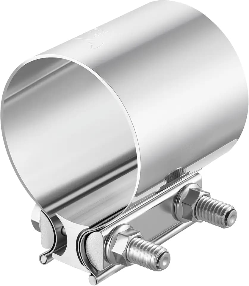 EVIL ENERGY 3.0 Inch Exhaust Clamp, Butt Joint Band Clamp Sleeve Coupler Stainless Steel for Pipes, Mufflers, Catalytic Converters 2Pcs