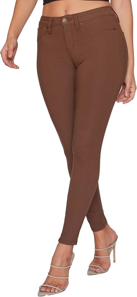 YMI Women's Hyperstretch Skinny Work Casual Mid-Rise Pants