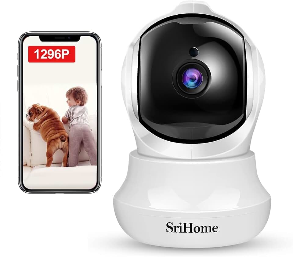 H+Y WLAN-Kamera für den Innenbereich, FHD 1296P, kabellose IP-Kamera für Zuhause, HD, WLAN, mit Nachtsicht, Pan/Tilt, Überwachungsmonitor für Haustiere, Kinder