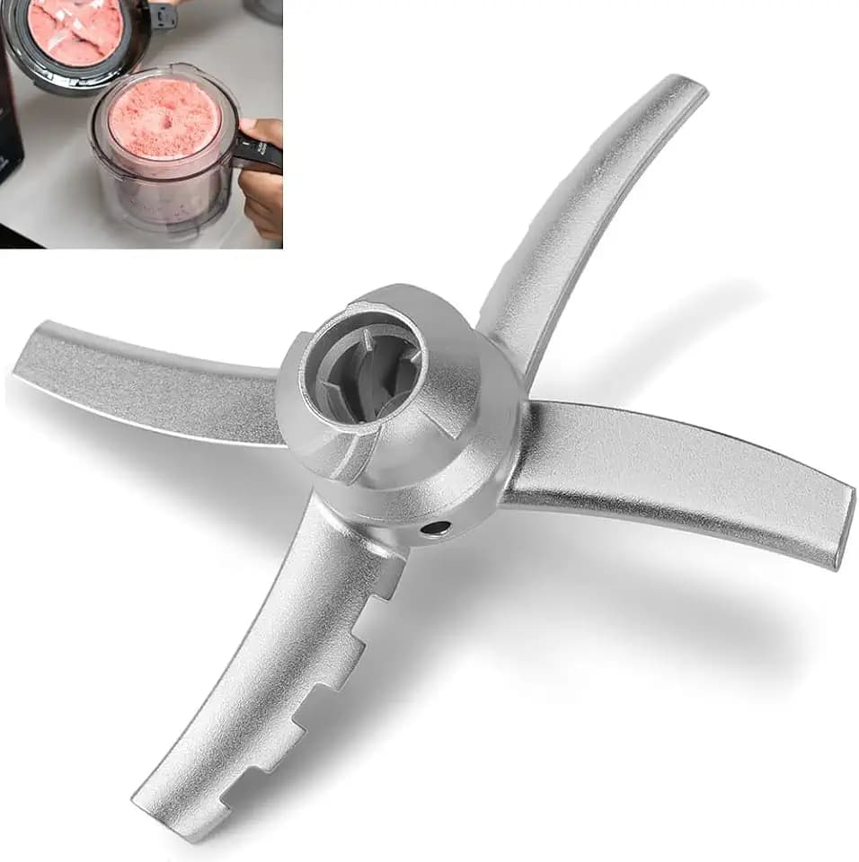 for Ninja CREAMi Deluxe Blade Paddle, Blade Replacement Part Compatible with Ninja Creamy Ice Cream Maker NC501 NC500 Series, Stainless Steel Creamie Accessories