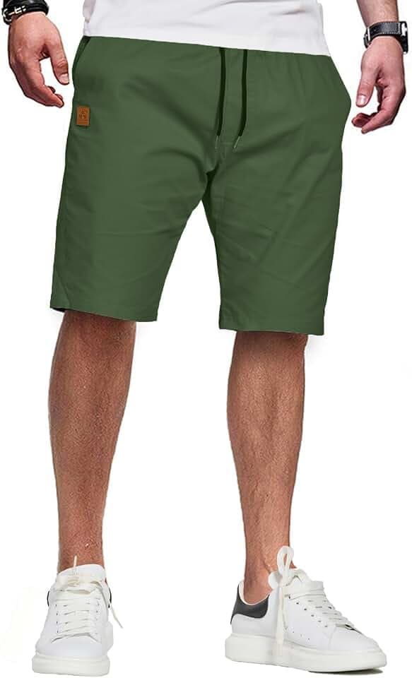 ZOXOZ Kurze Hose Herren Shorts Herren Sommer Chino Shorts Baumwolle Freizeithose Kurz Mit Taschen