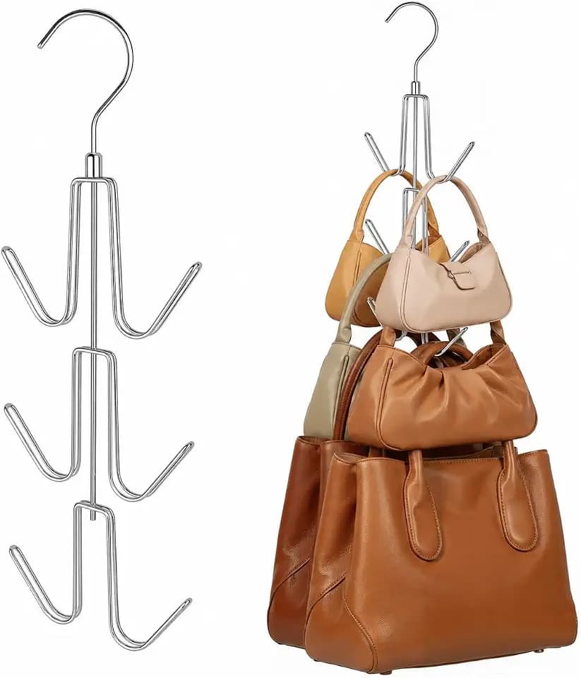 ZEDODIER 2 Pack Purse Hanger, Purse Organizer for Closet, Holds 12 Bags