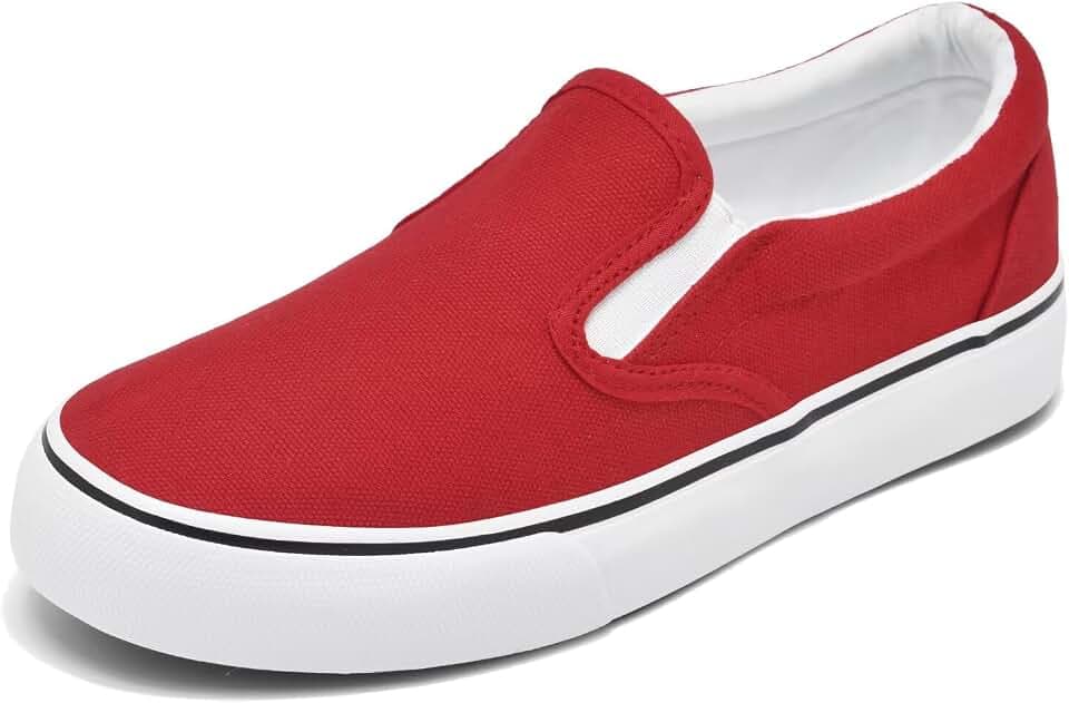 Unisex Classic Slip On Sneakers,Low-Top Casual Canvas Shoes for Woman Comfortable Flats Breathable