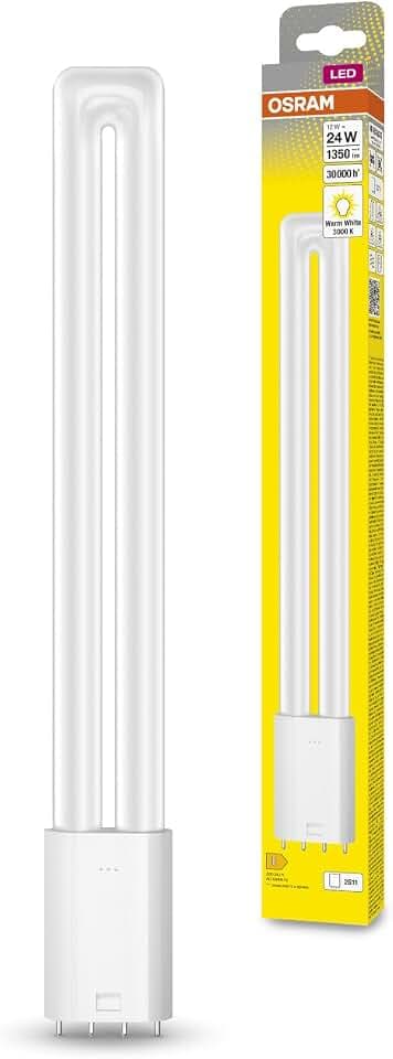OSRAM Dulux LED für 2G11-Sockel, matte Optik ,Warmweiß (3000K), 1350 Lumen, Ersatz für herkömmliche 24W-Leuchtmittel, nicht dimmbar, 1-er Pack, Weiß