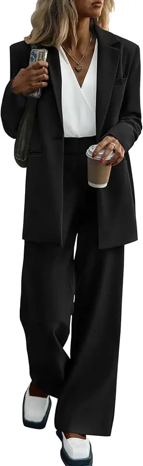 KIRUNDO Women Suits 2 Piece Set Business Dressy Pantsuit