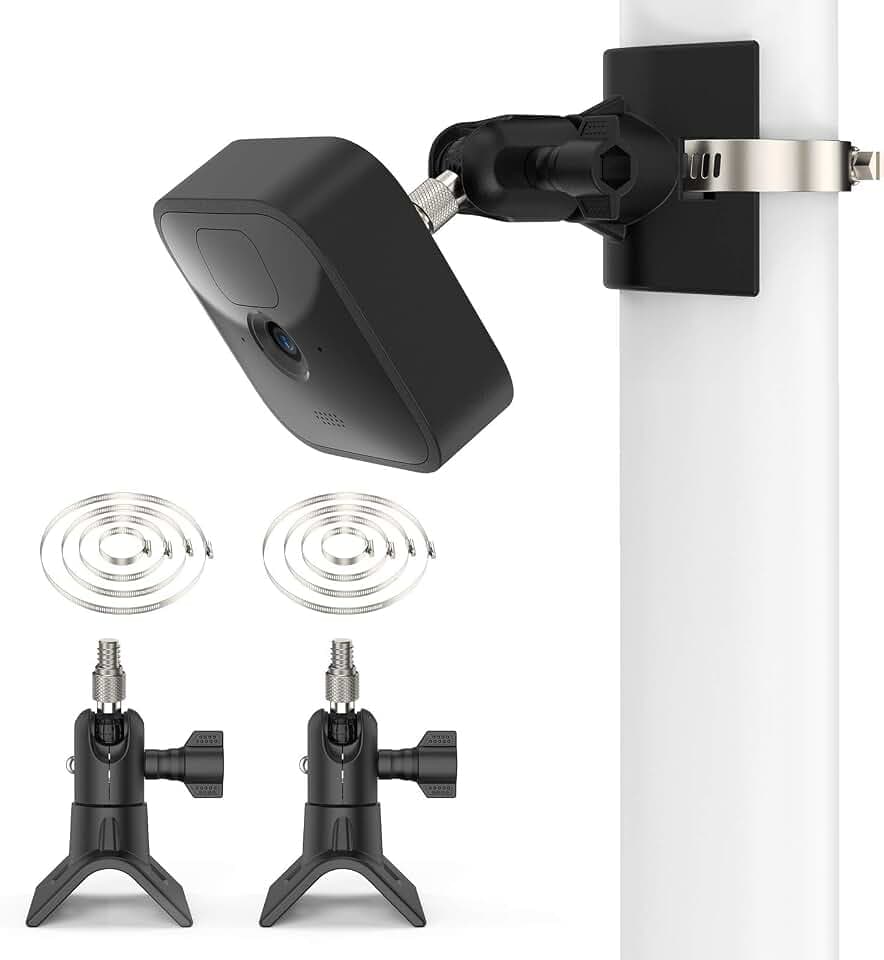 Camera Pole Montagehalterung für Die Neue Blink Outdoor 4/Outdoor 2K+/XT/XT2/Blink Mini/Mini 2, Anwendbarer Rohrdurchmesser Größe 30 mm - 200 mm (1,18-7,87 Zoll) (2 Pack)
