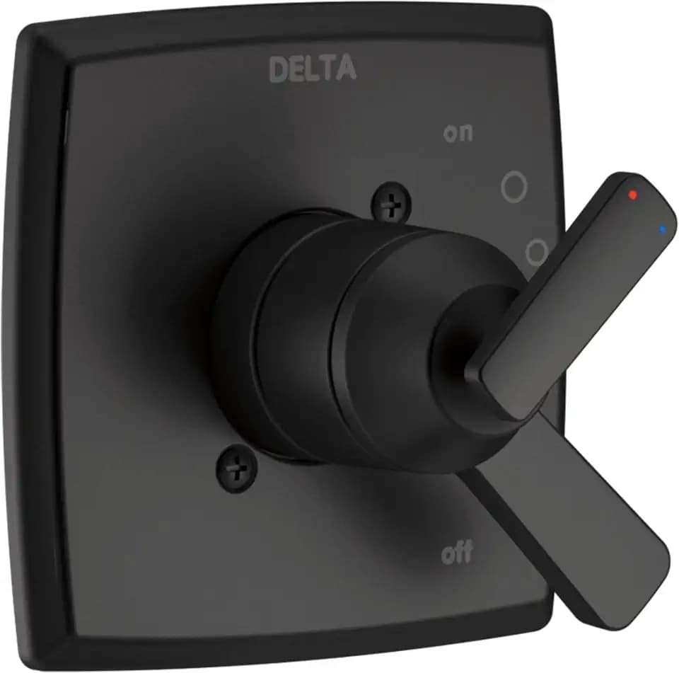 Delta Ashlyn 17 Series Dual-Function Valve Trim Kit, Matte Black 2 Handle Set for Shower Faucet System, Matte Black T17064-BL (Valve Not Included)