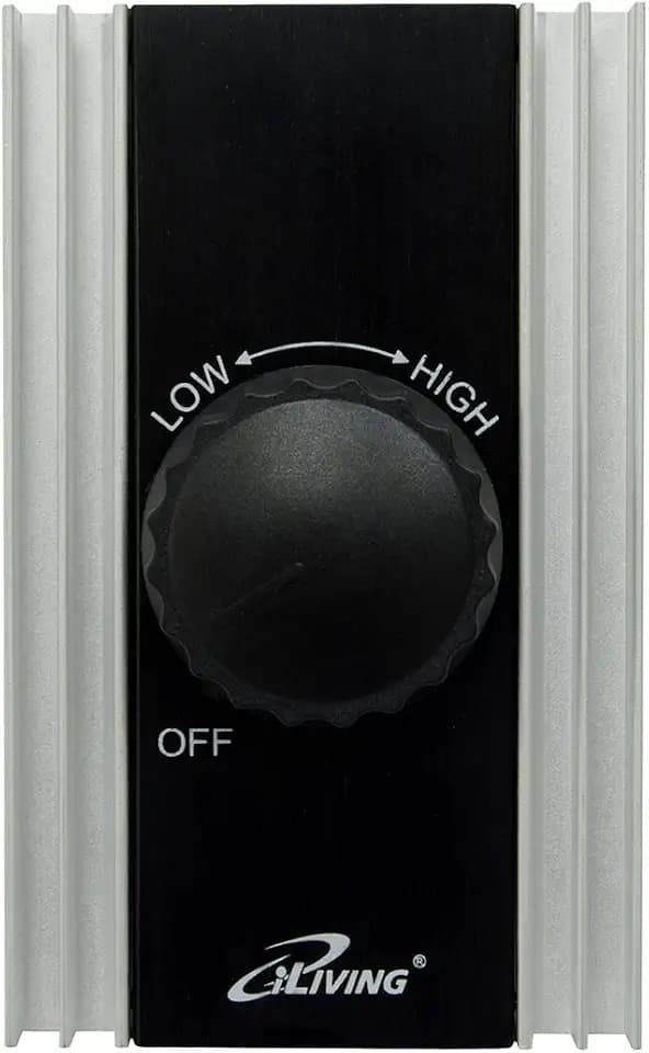 iLIVING ILG8SFSC Solid State Variable Adjustable Precision Fan Speed Controller 120V 8A , Black