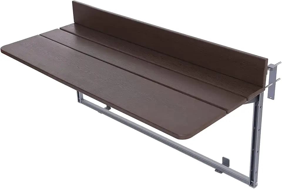 Klappbar Balkonhängetisch, Balkonklapptisch mit 5-Fach Höhenverstellbar