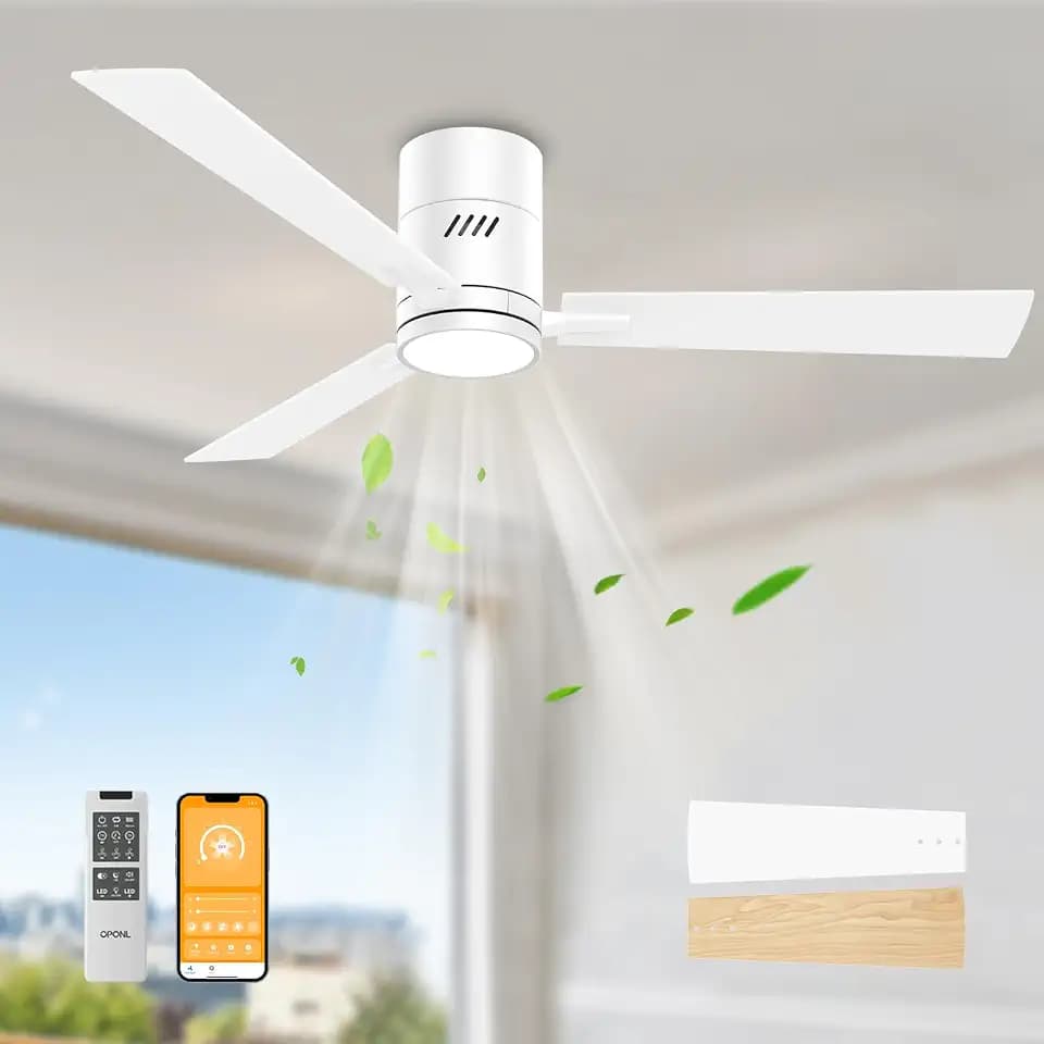 OPONL 52 inch Low Profile Ceiling fan with Light and Remote Control